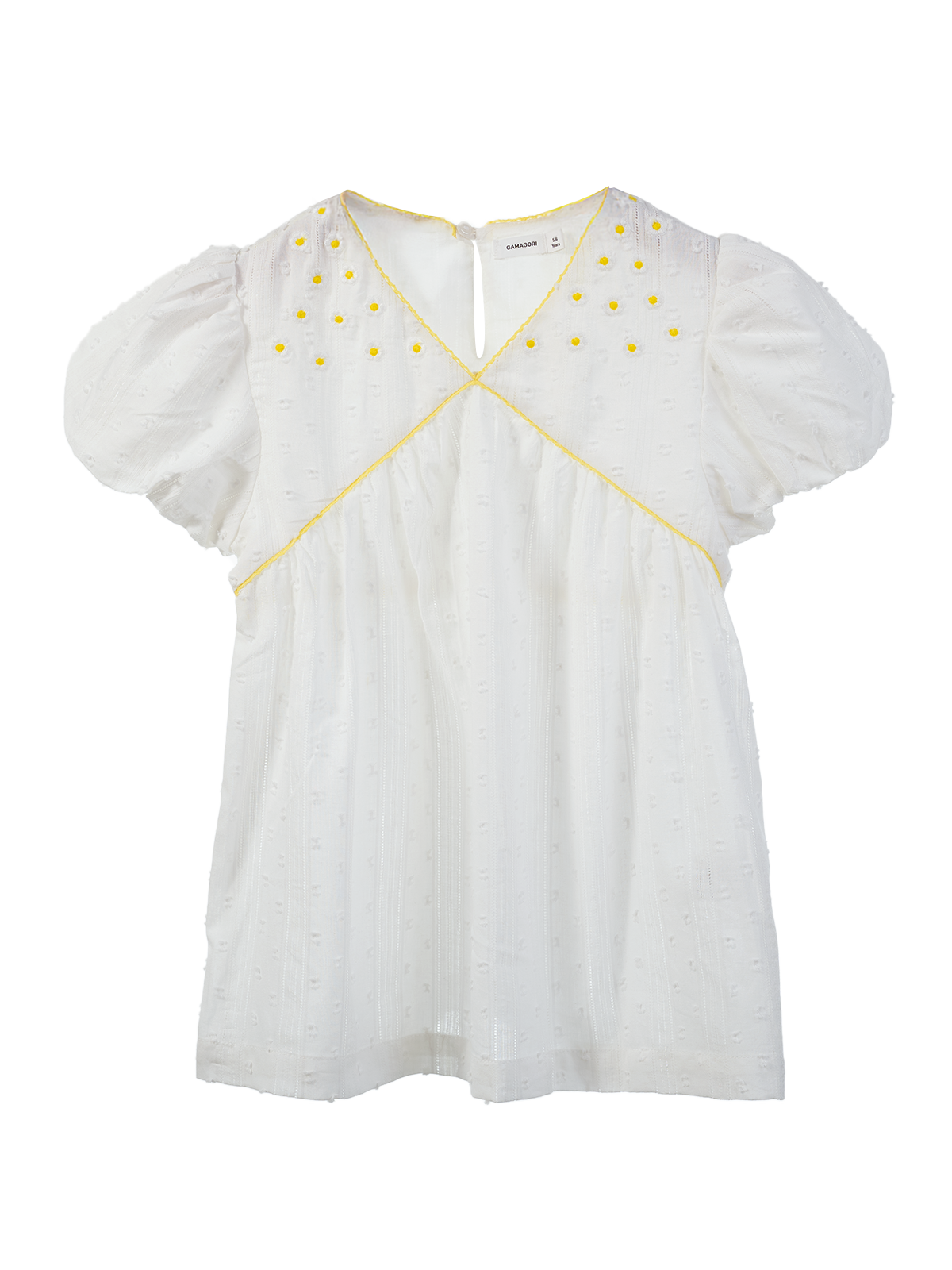 Bell Sleeve Embroidered Top