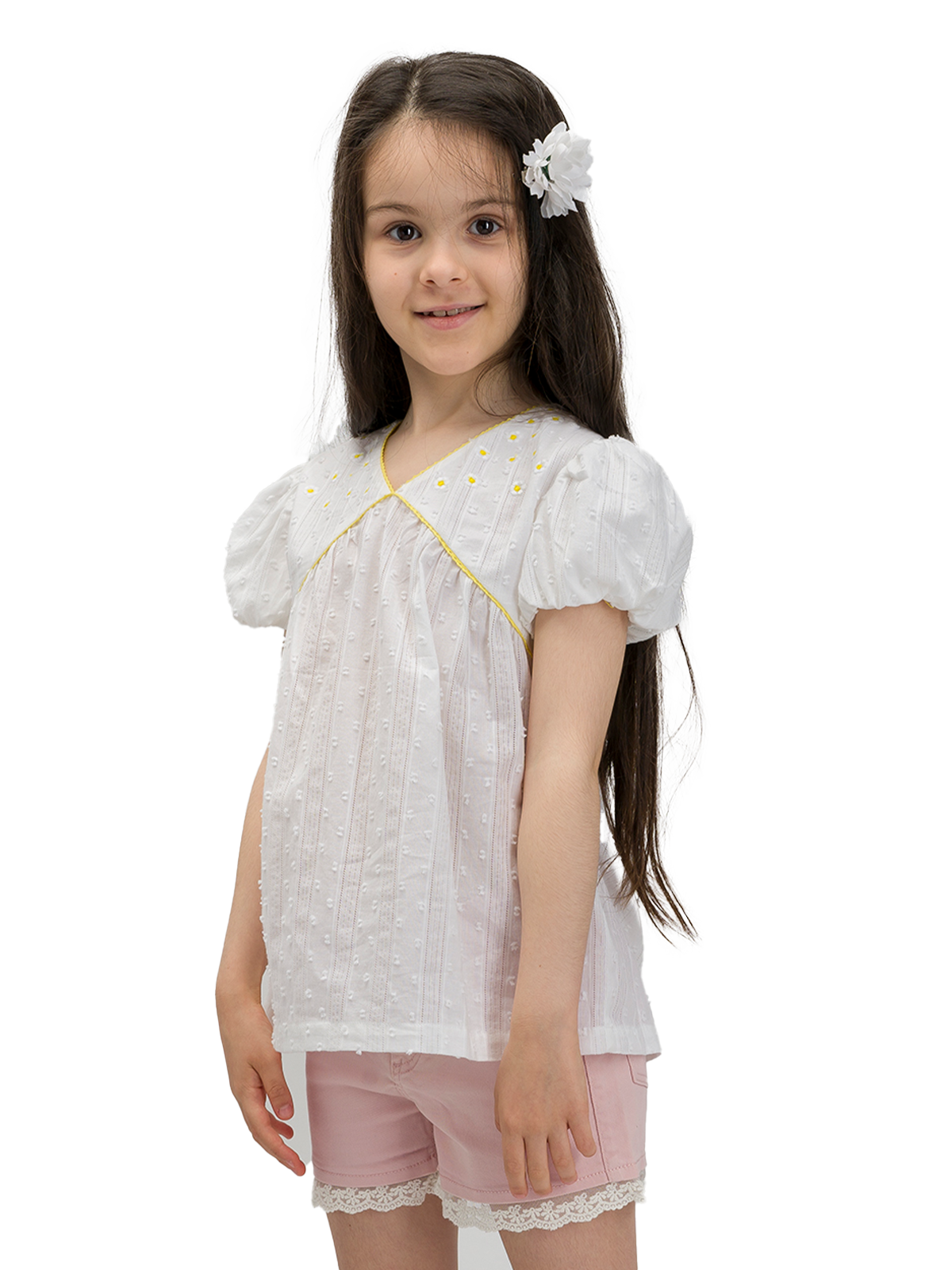 Bell Sleeve Embroidered Top