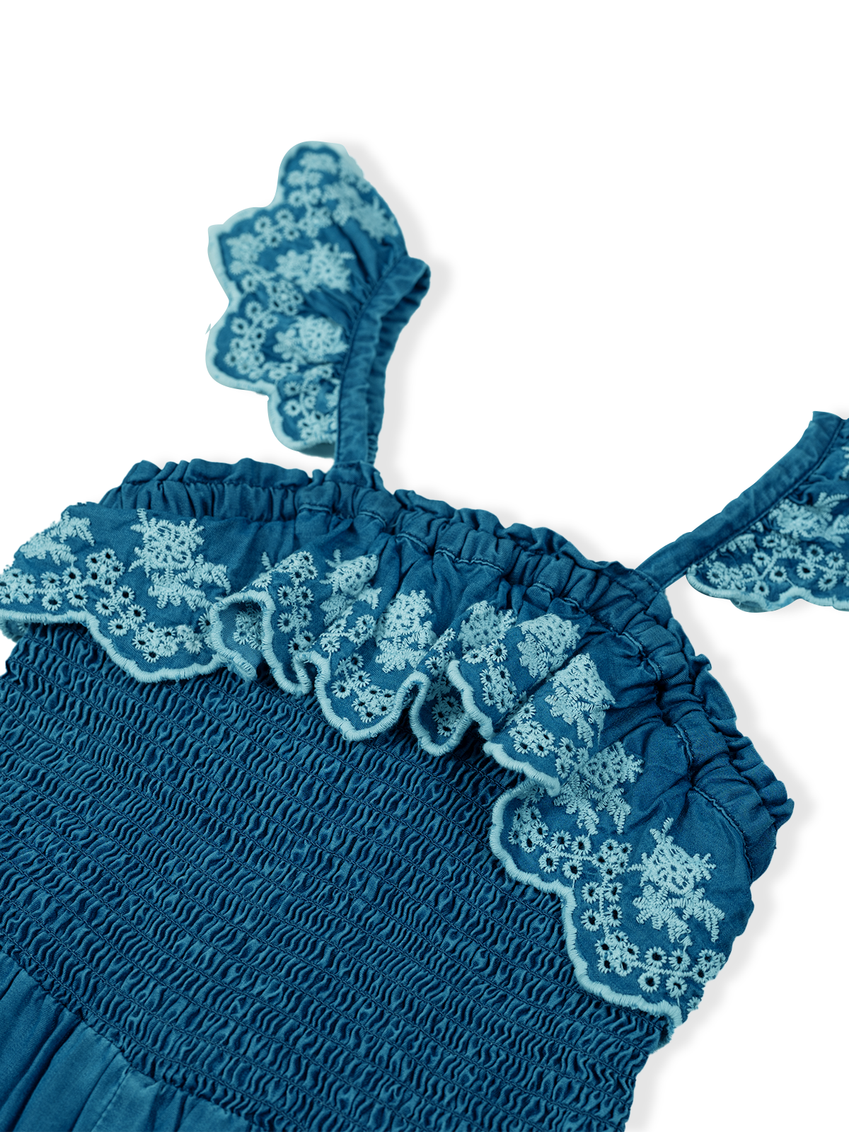 Bluebell Ruffle Embroidered Jumpsuit