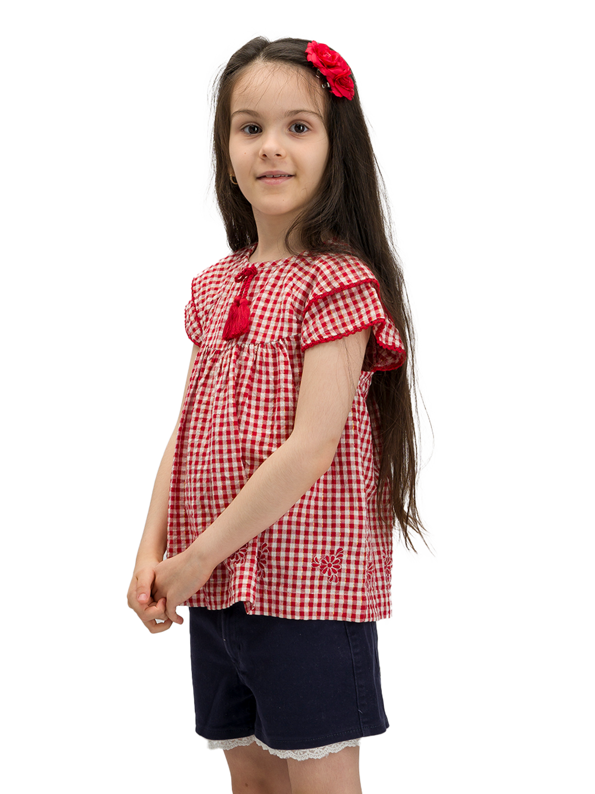 Frill Sleeve Embroidered Pretty Top