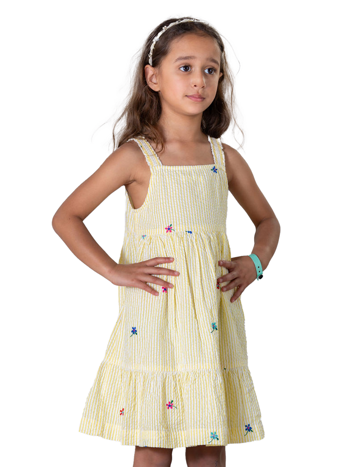 Lemonlight Floral Embroidered Dress