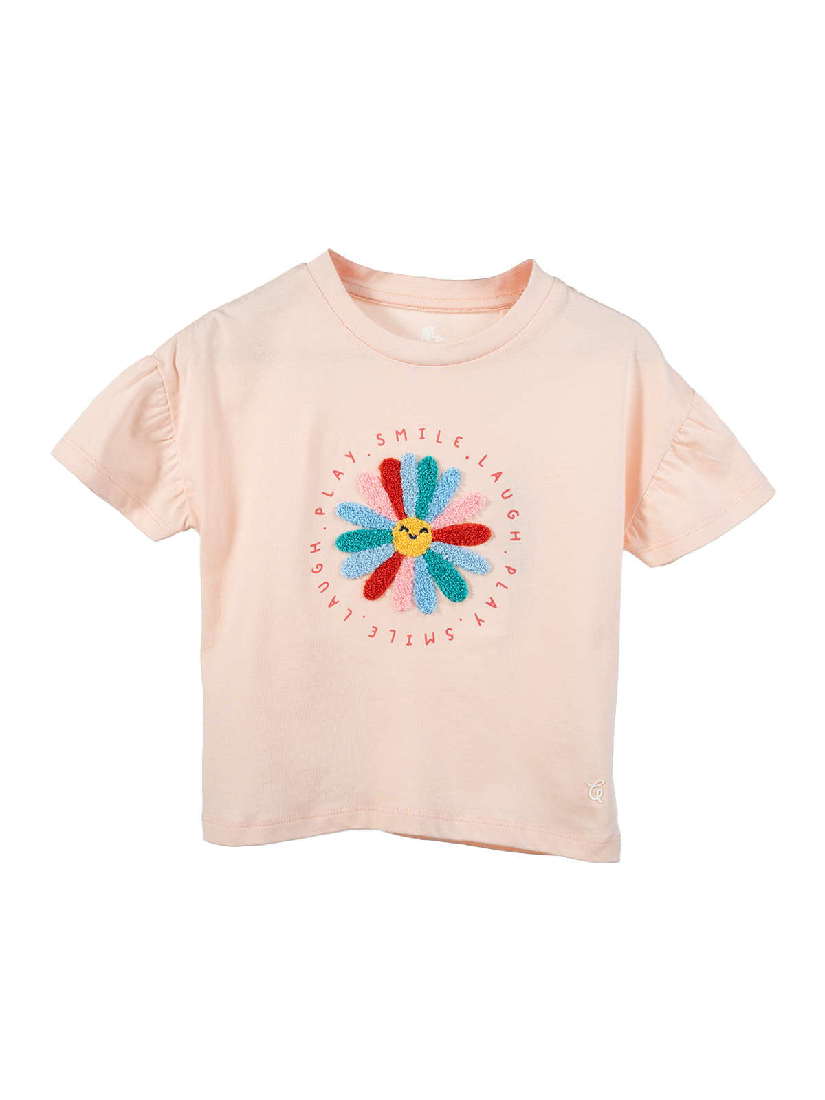 Smiley Bloom Ruffle Tee