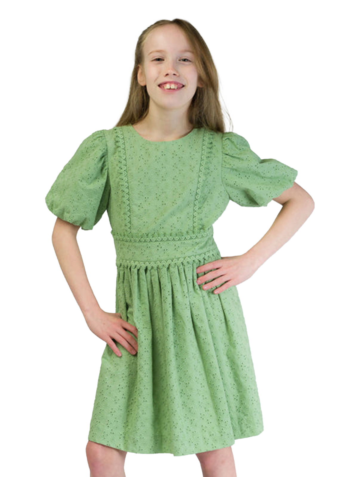 Sunshine Bloom allover  Embroidered Dress