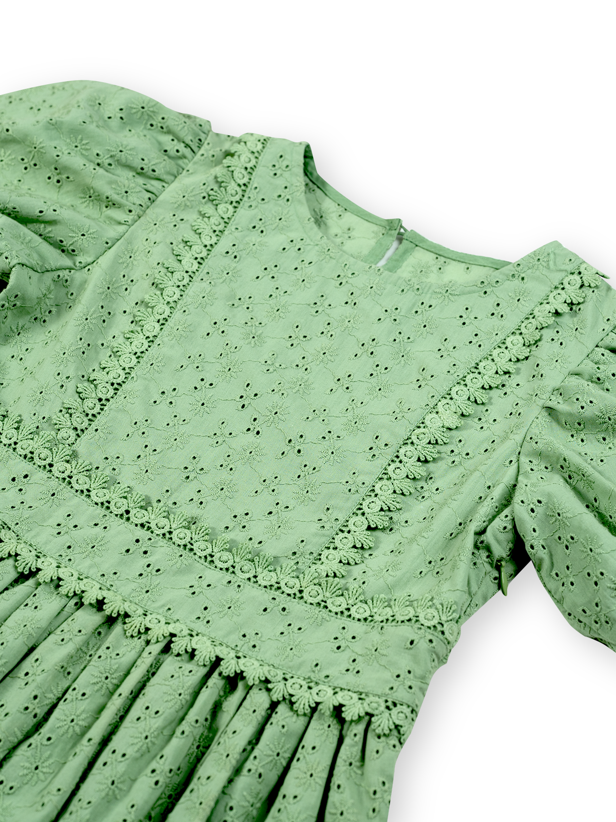 Sunshine Bloom allover  Embroidered Dress