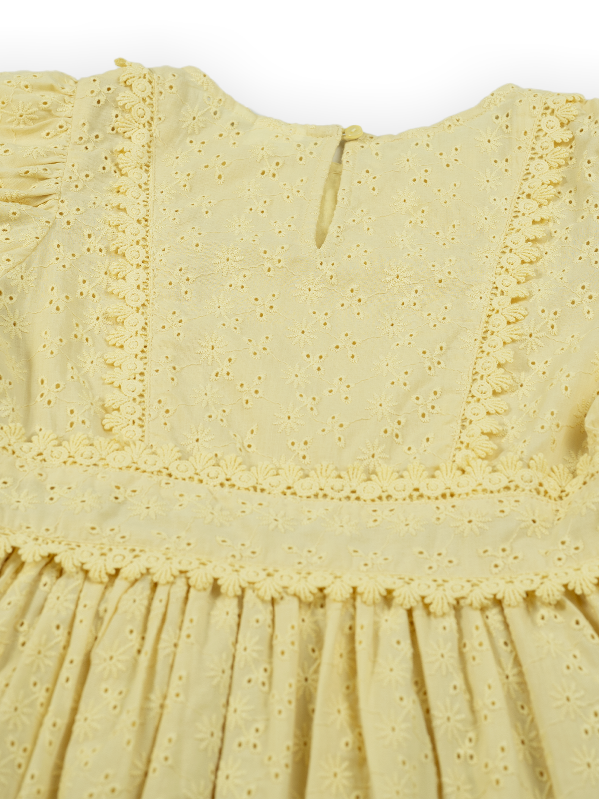 Sunshine Bloom allover  Embroidered Dress